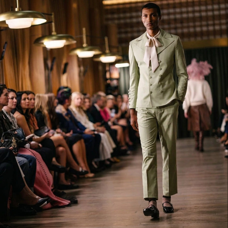 verdant double-breasted blazer