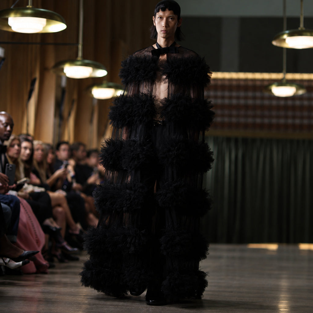 nocturne feather-tier cape
