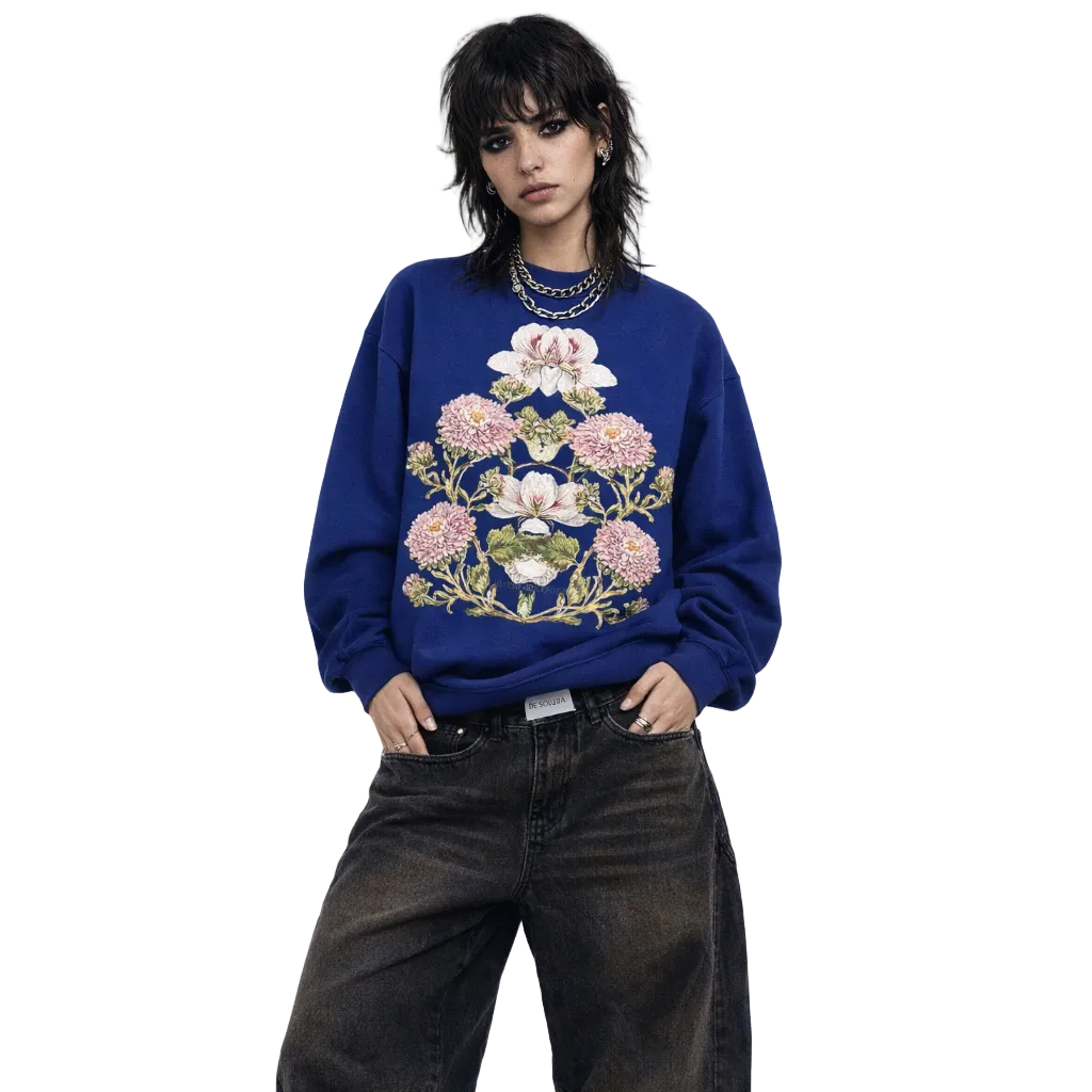 de souza - arc shoulder sweatshirt - blue
