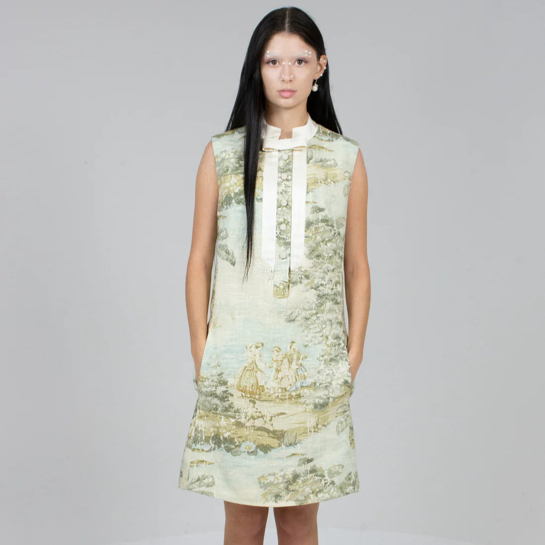 silk and wool bow dress