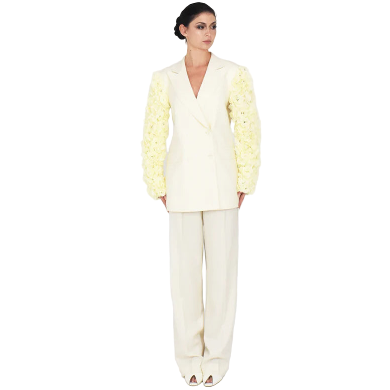 hand embroidered floral suit