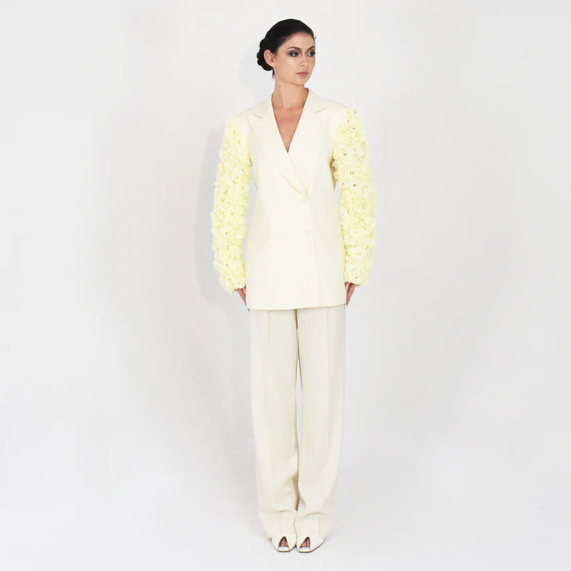 hand embroidered floral suit