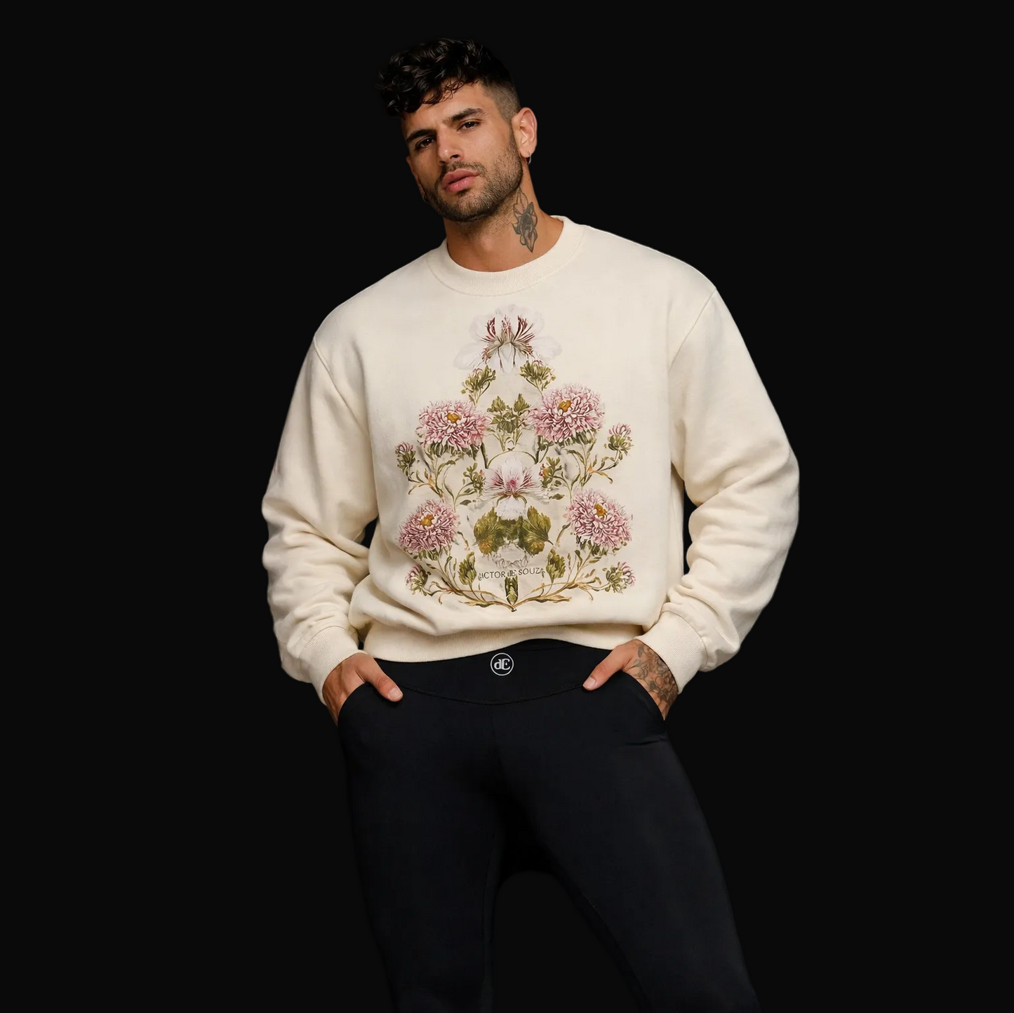 de souza - arc shoulder sweatshirt - cream - emanuel new york