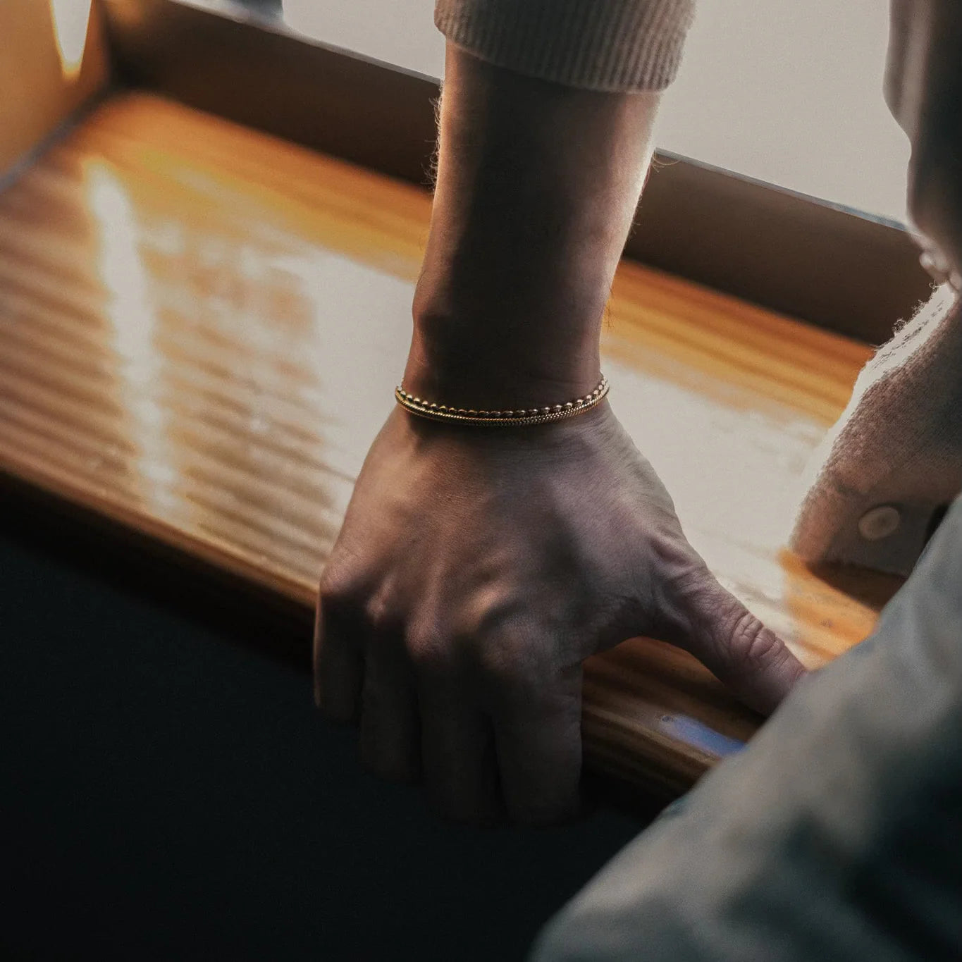 snake chain bracelet - gold