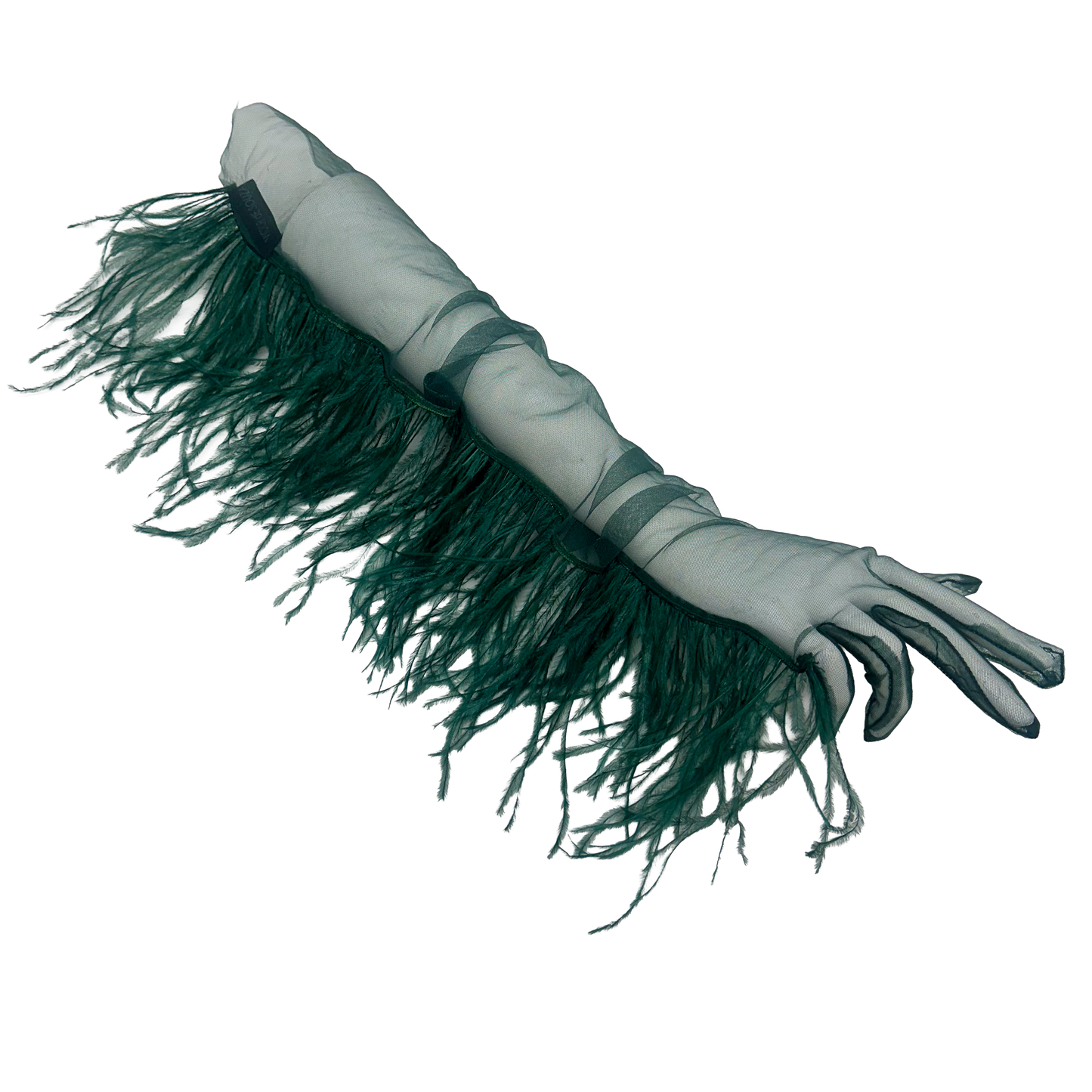 sheer ostrich glove - hunter