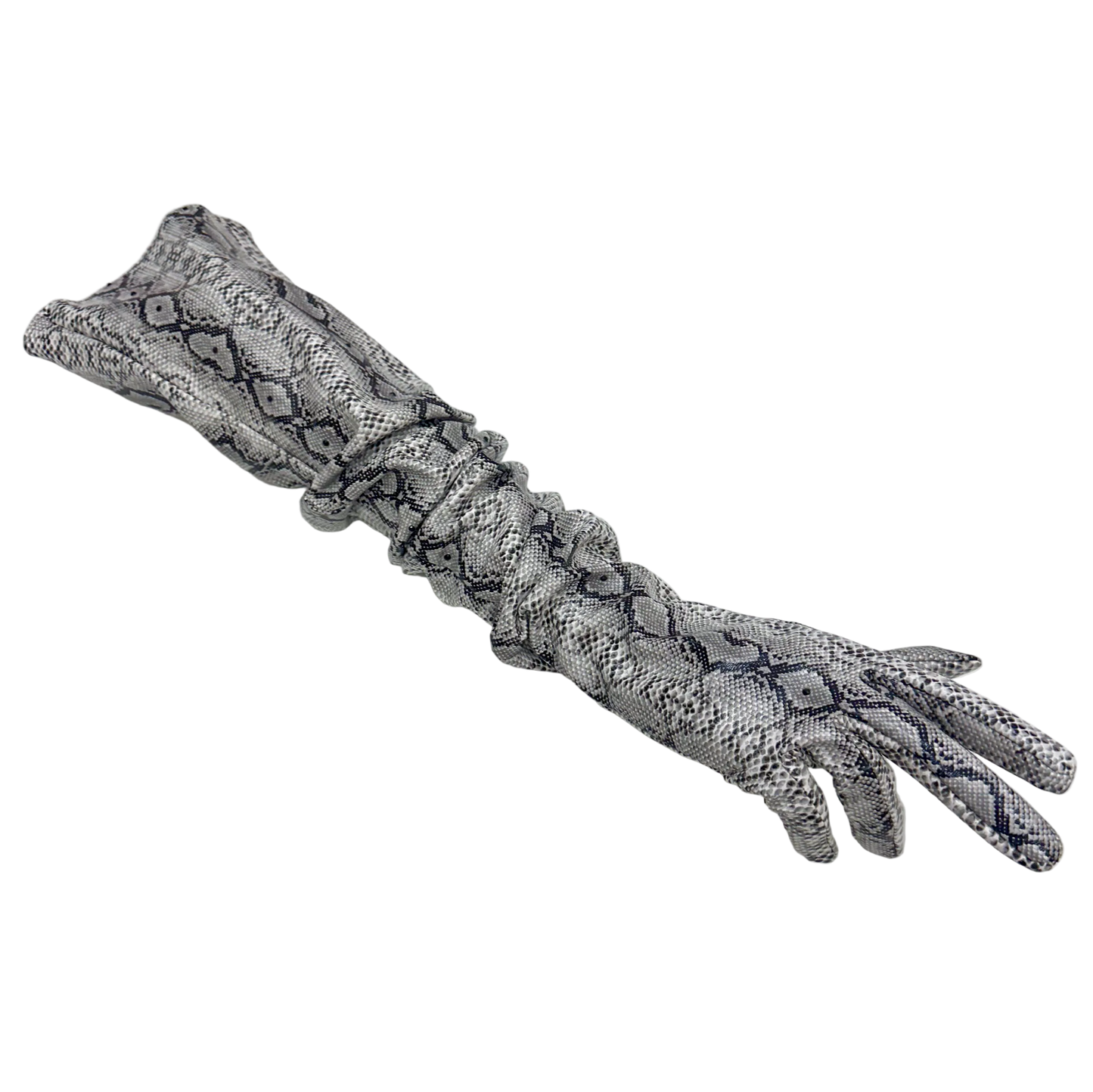 snakeskin vegan opera glove - emanuel new york