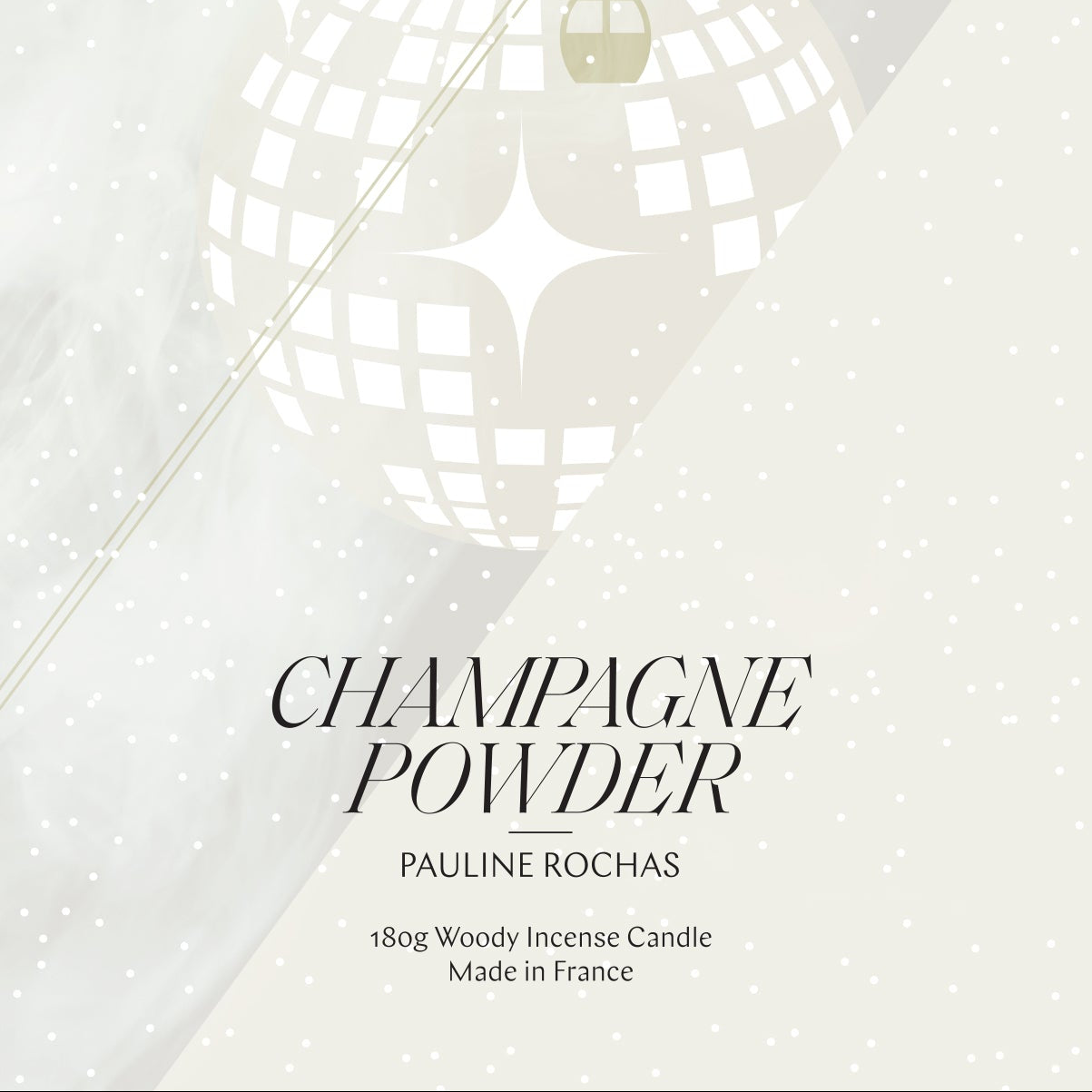 champagne powder - woody Incense candle