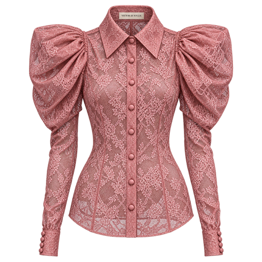 rosalie lace dress shirt - emanuel new york