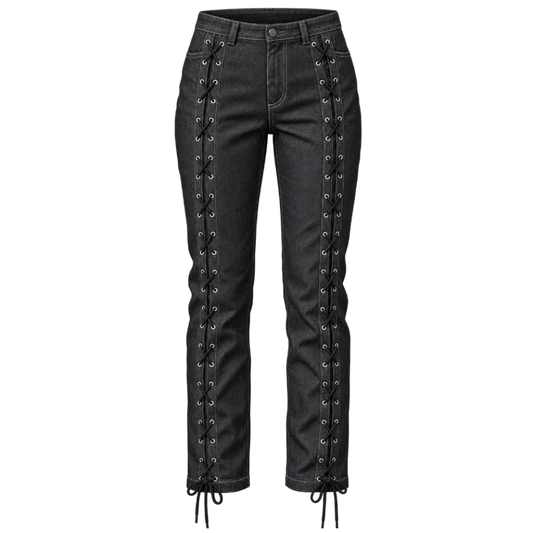 briar rose lace-up pants - emanuel new york