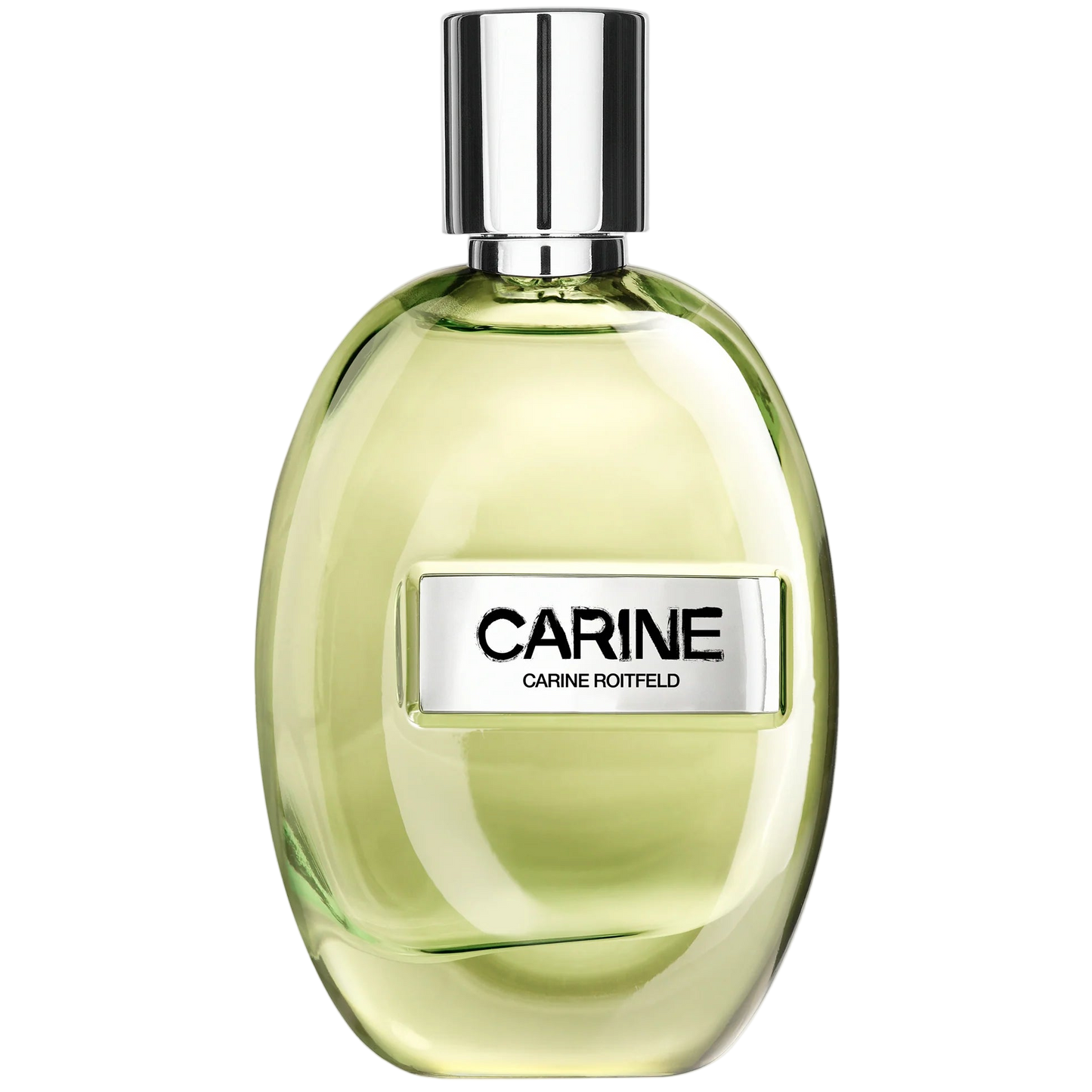 Perfume bottle labeled 'Carine' on a white background