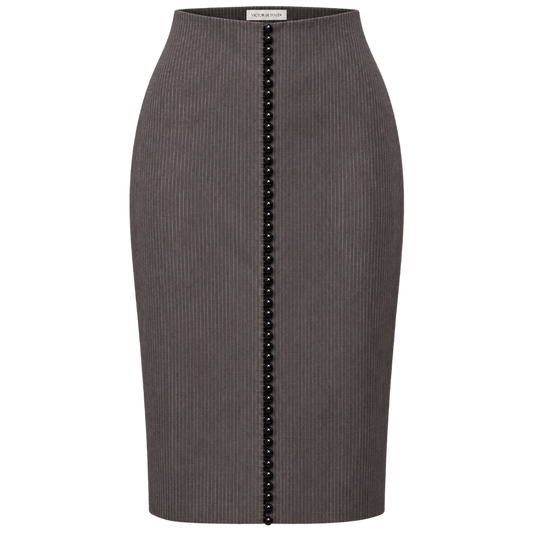 vesper pinstripe wool skirt - emanuel new york
