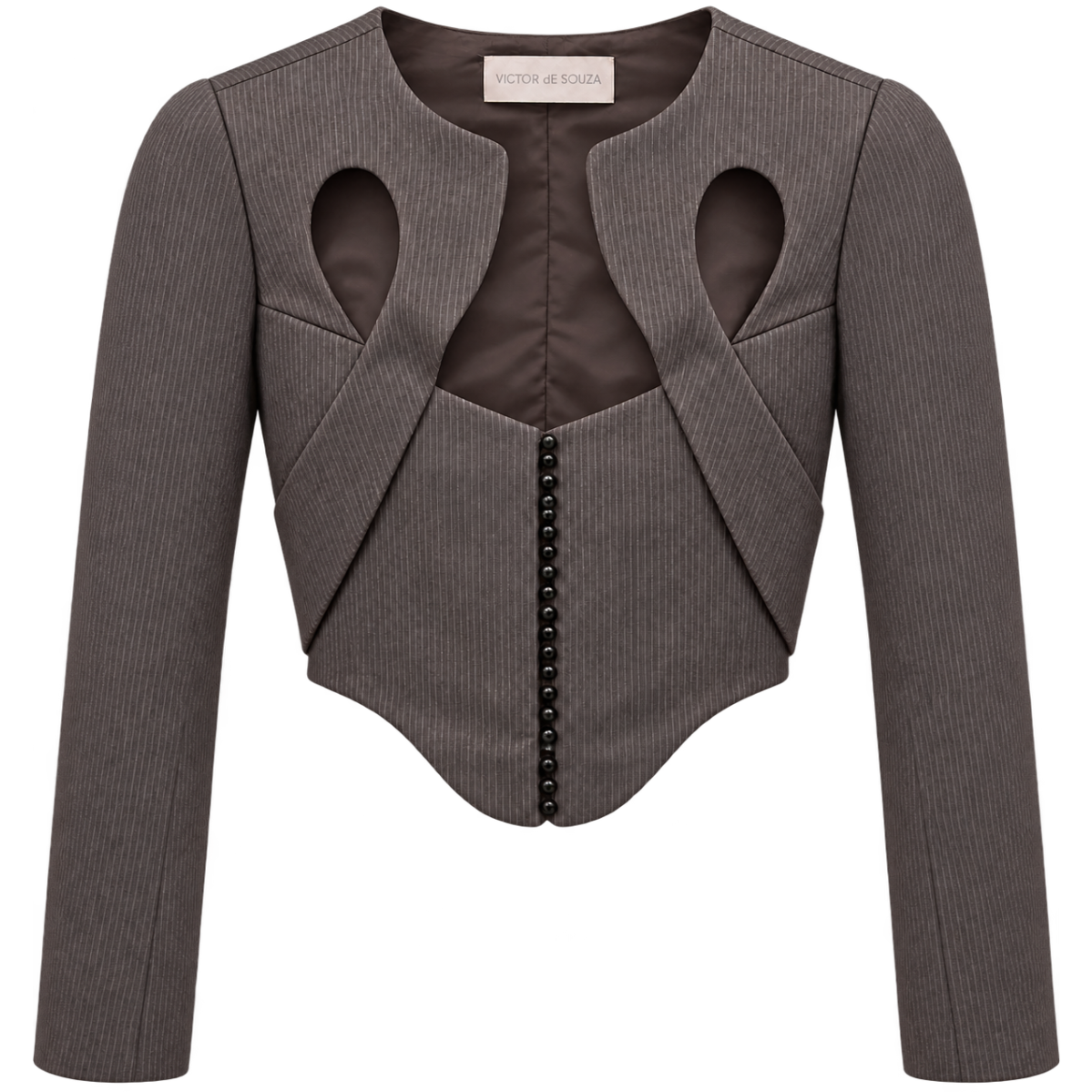 vesper pinstripe wool top