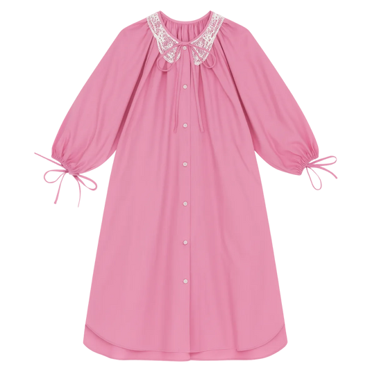 lace & ties shirtdress