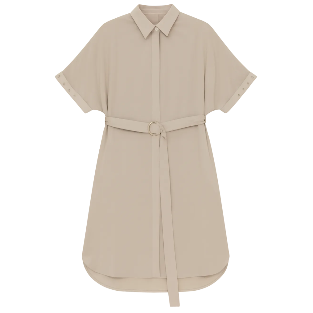 button stud shirt dress