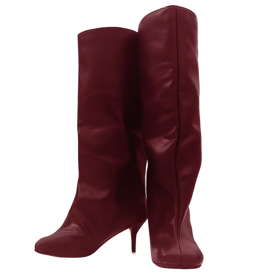 hoof scrunch boot burgandy