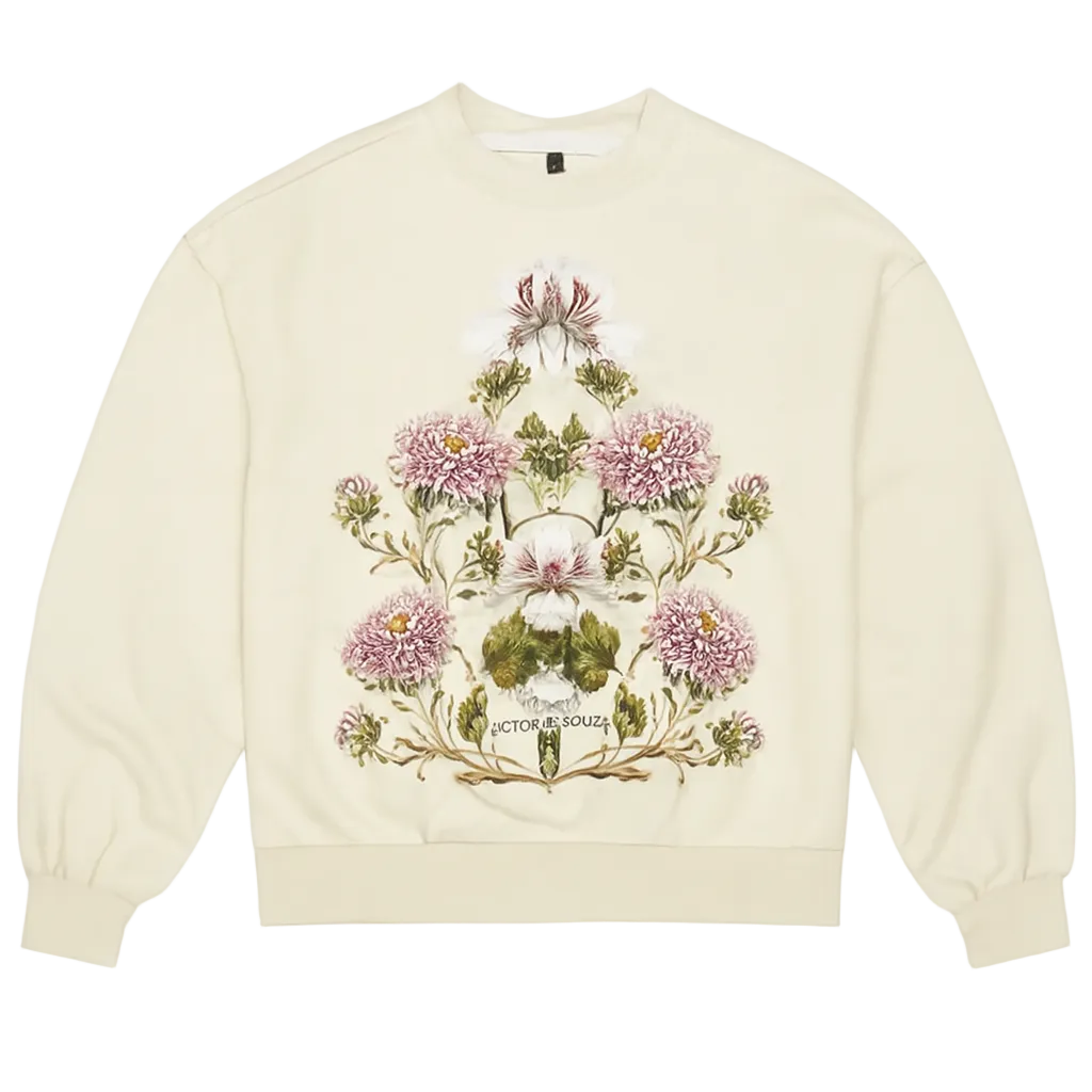 de souza - arc shoulder sweatshirt - cream - emanuel new york