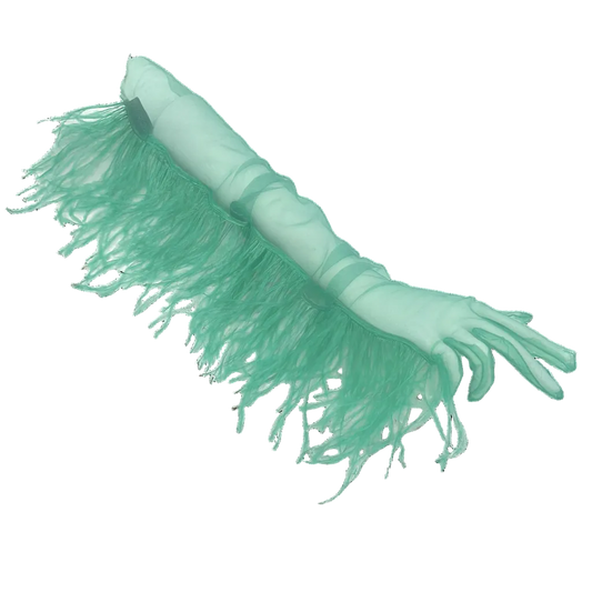 sheer ostrich glove - mint