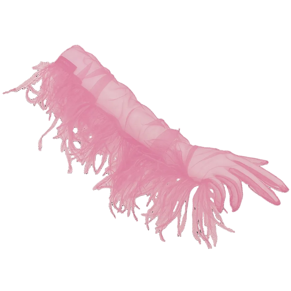 sheer ostrich glove - pastel pink - emanuel new york