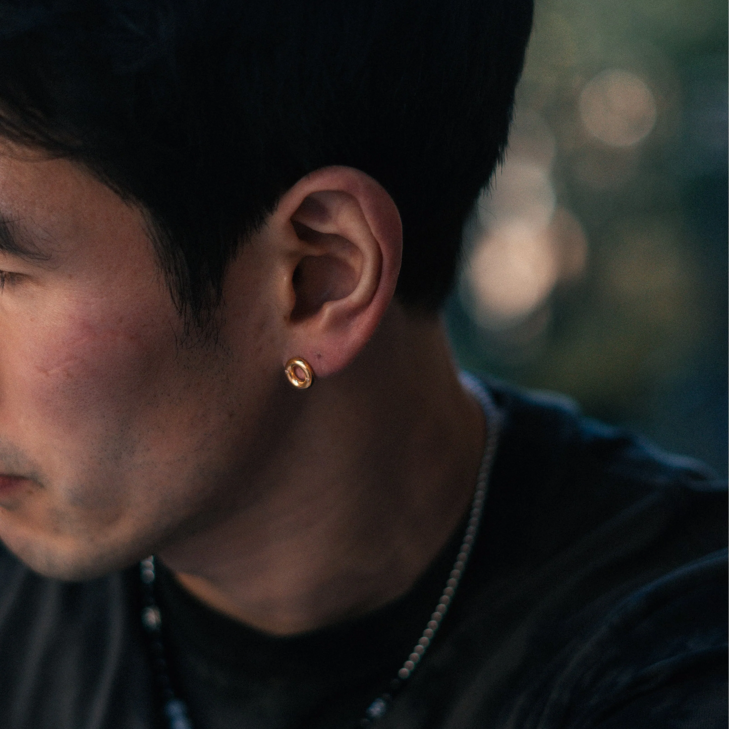 donut earring - gold