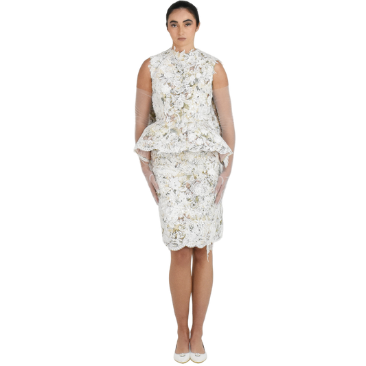 hand embroidery cape hourglass suit