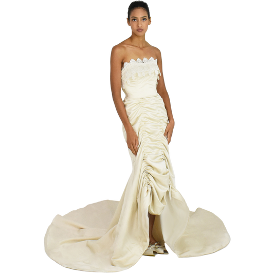 drape bridal gown