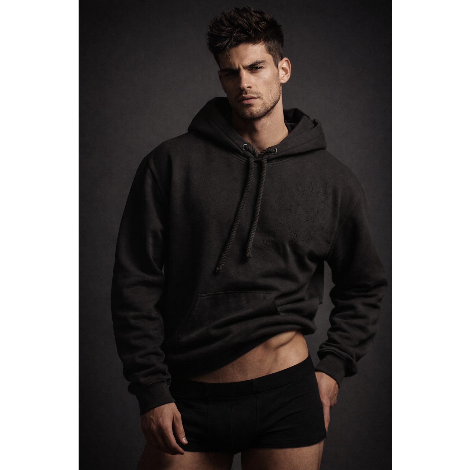 de souza - chantilly hoodie - black - emanuel new york