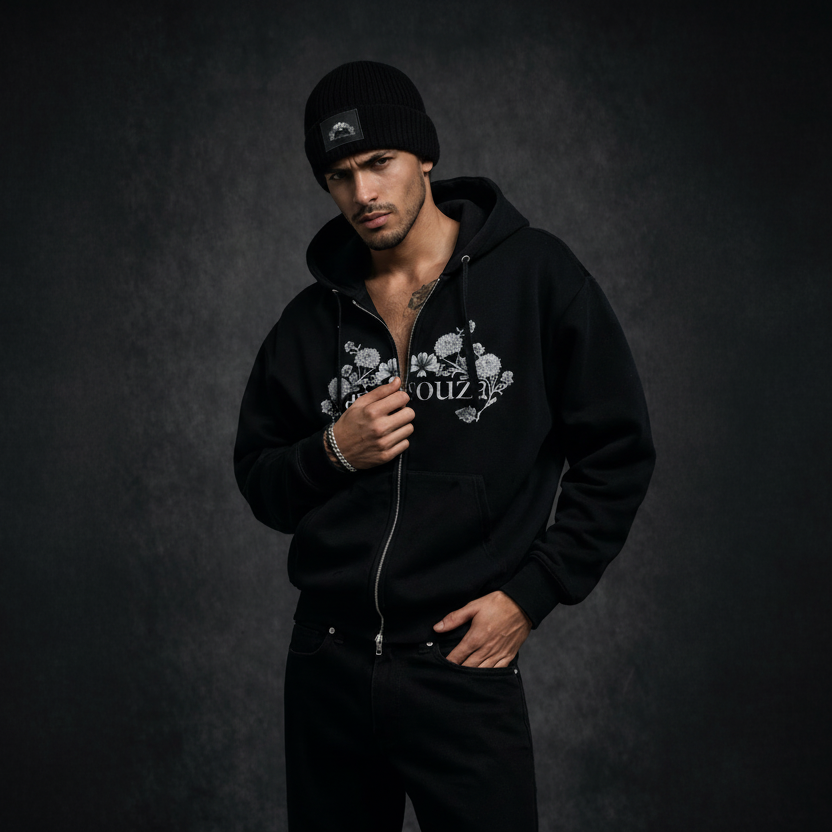 de souza - retro fade hoodie black - emanuel new york