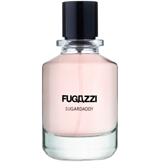 Fugazzi Sugardaddy perfume bottle on a white background