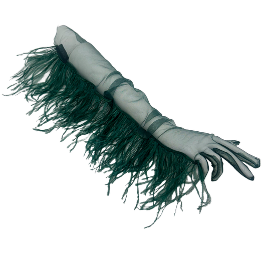 sheer ostrich glove - hunter