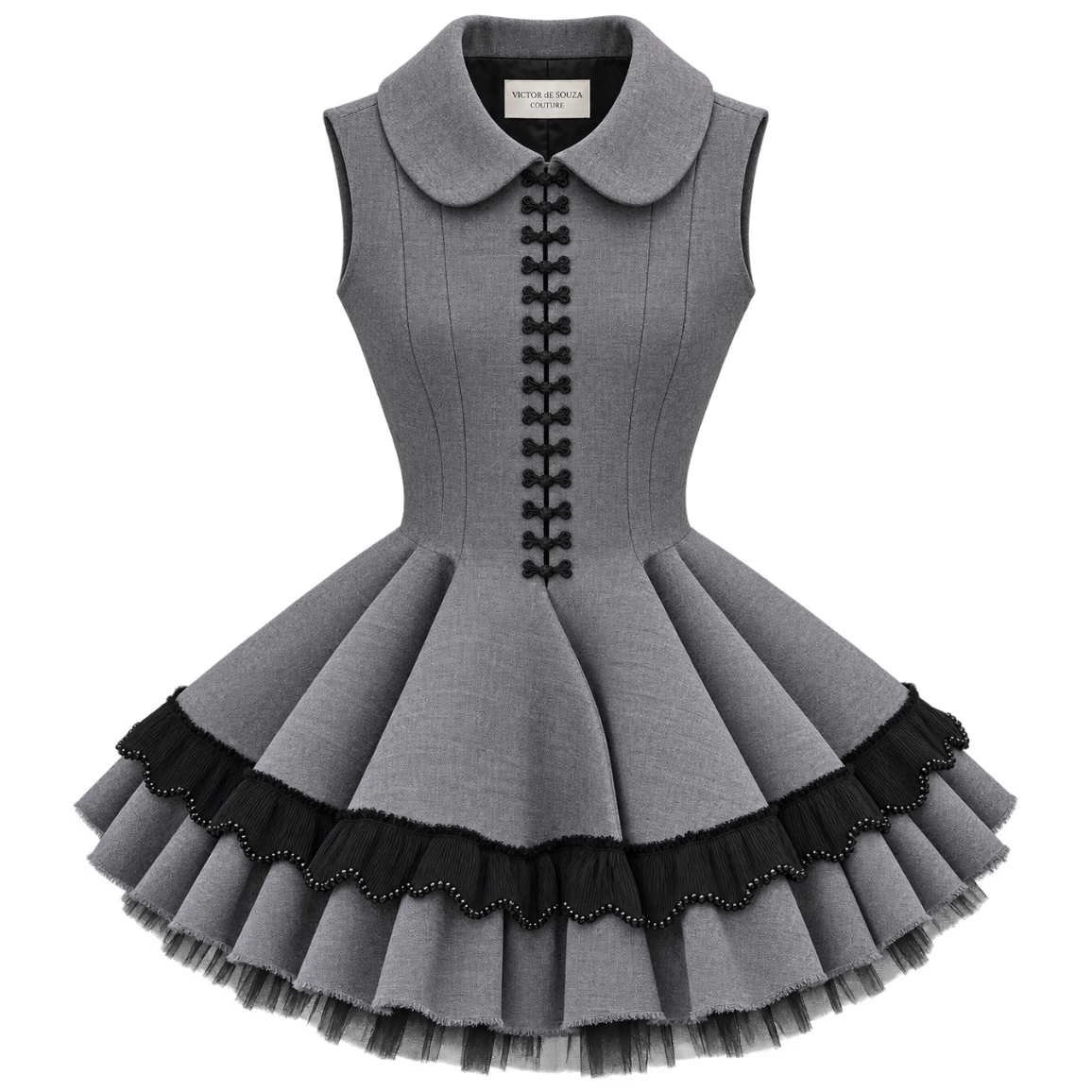odette ruffle mini dress