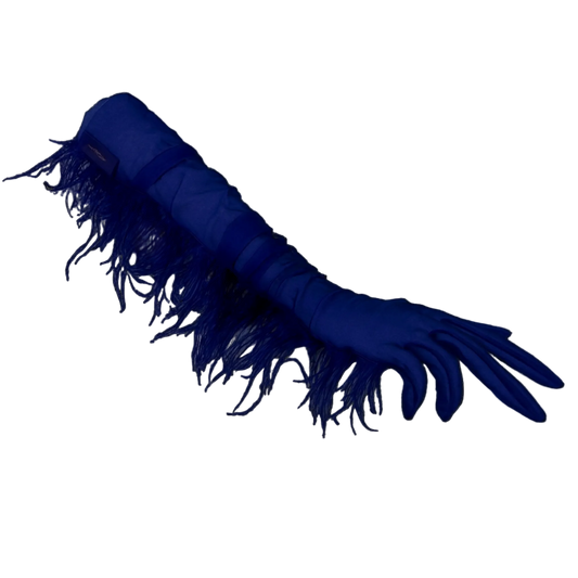 sheer ostrich glove - navy - emanuel new york
