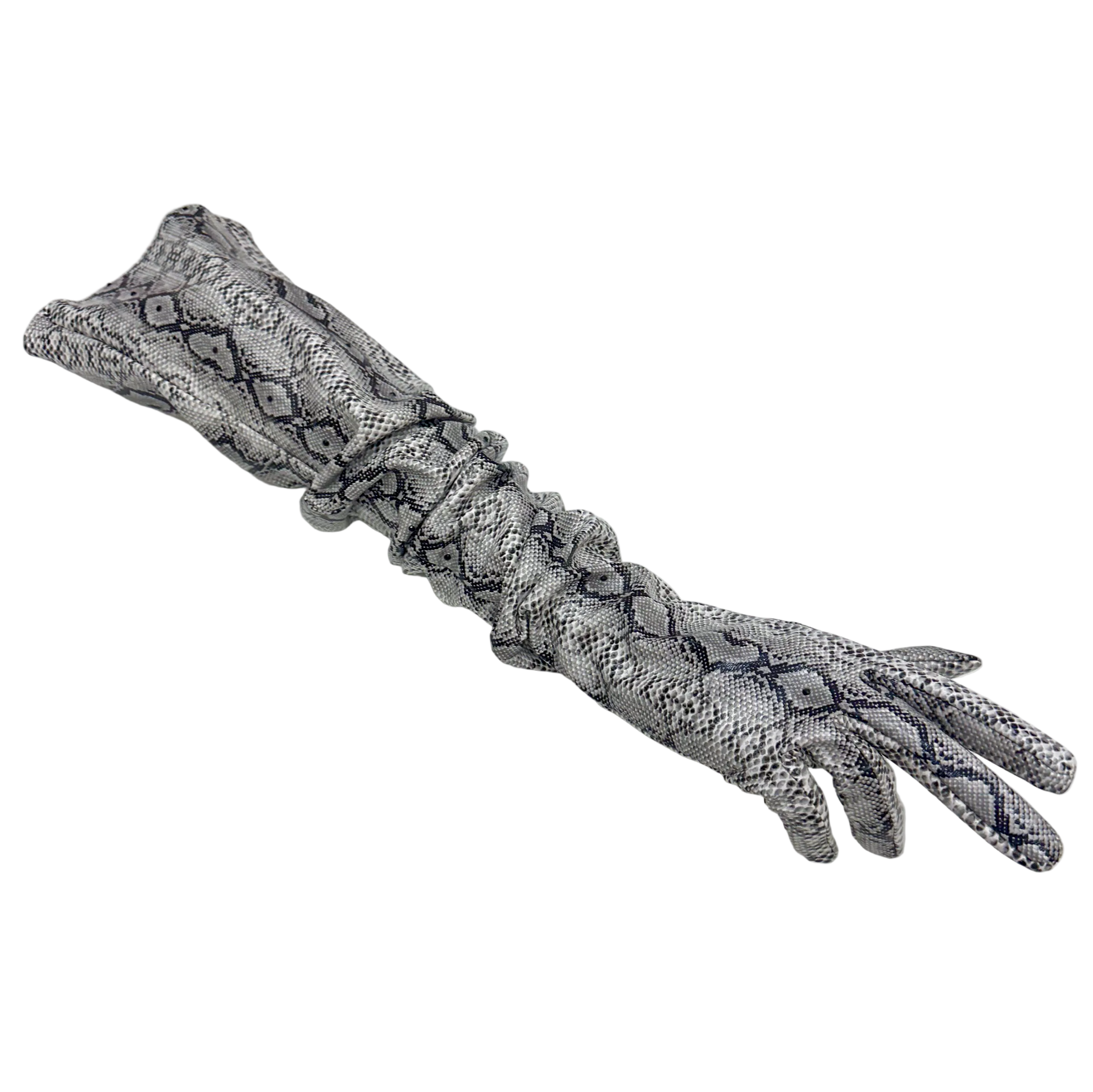 snakeskin vegan opera glove - emanuel new york