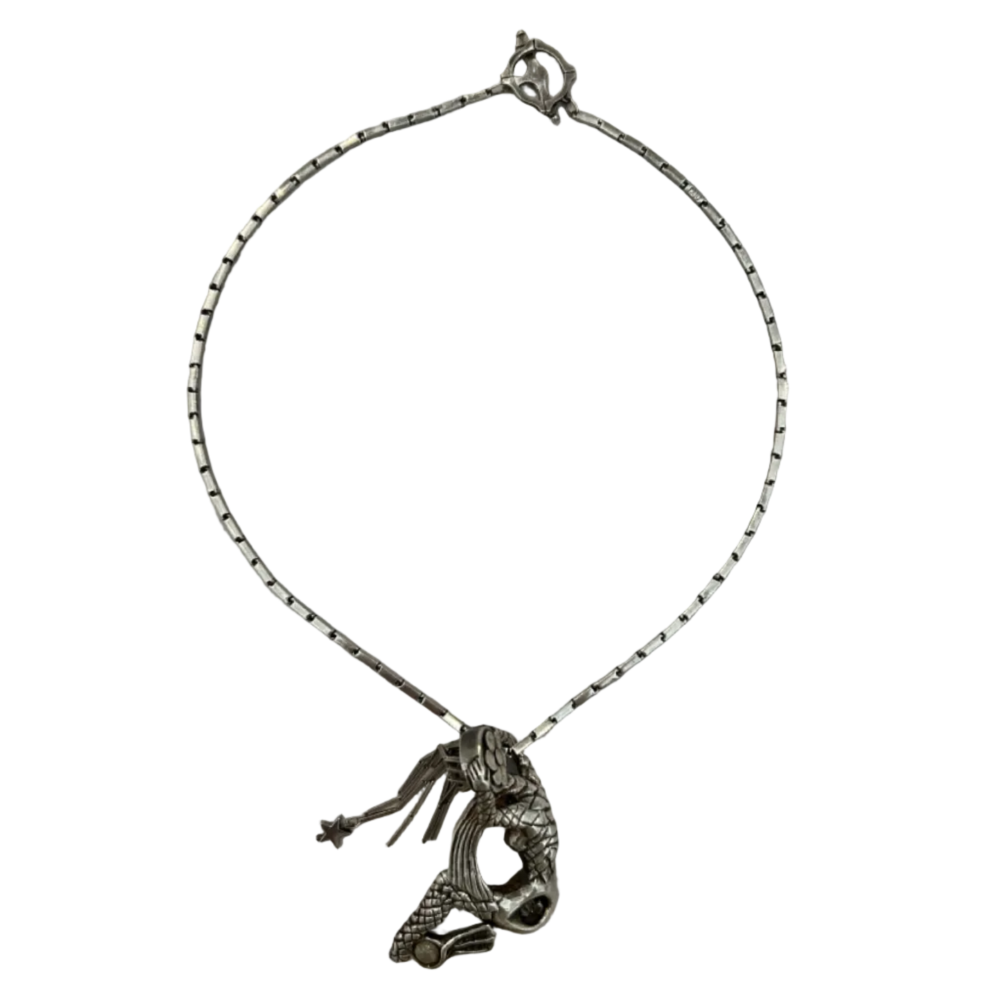 mermaid washing hair pendant