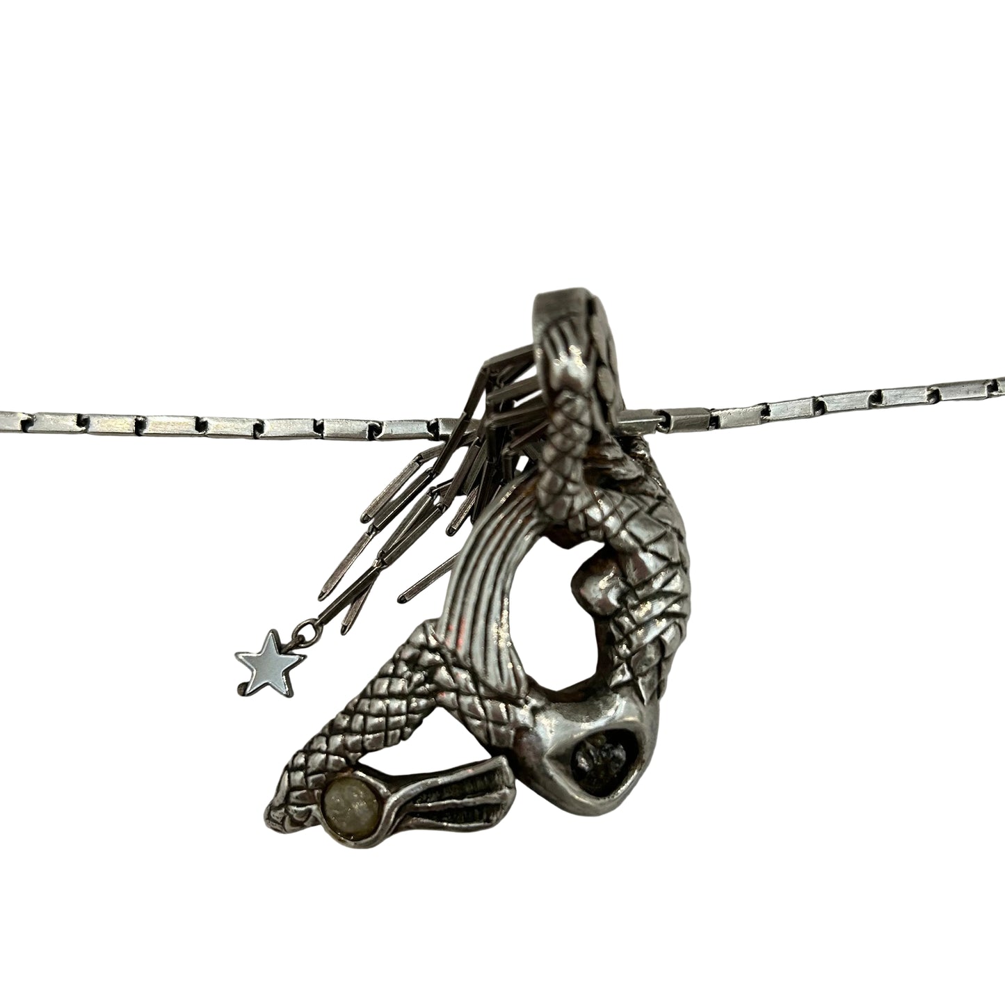mermaid washing hair pendant