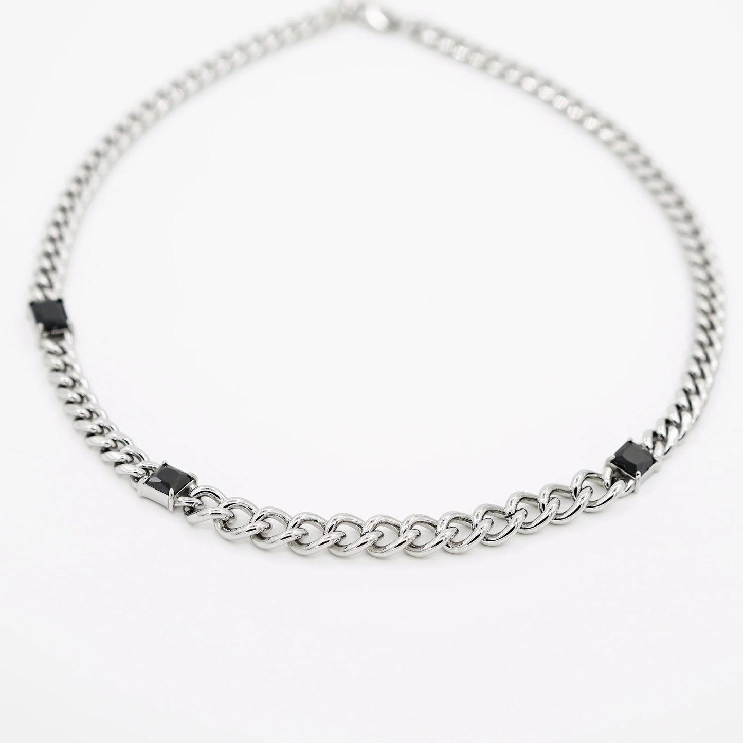 black gemstone necklace