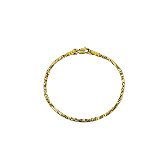 snake chain bracelet - gold