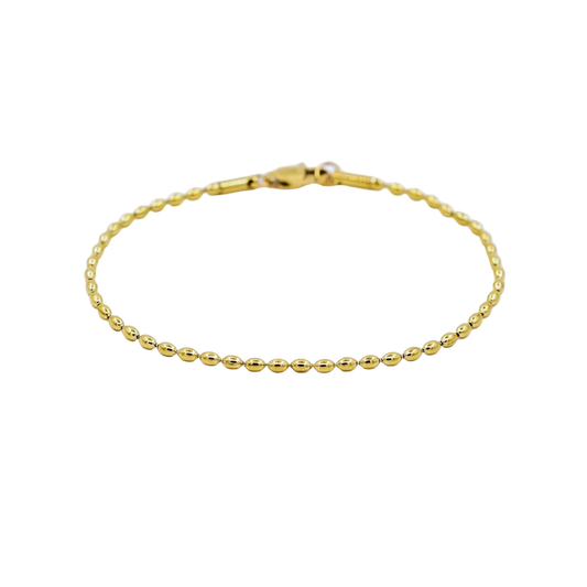 rice chain bracelet - gold