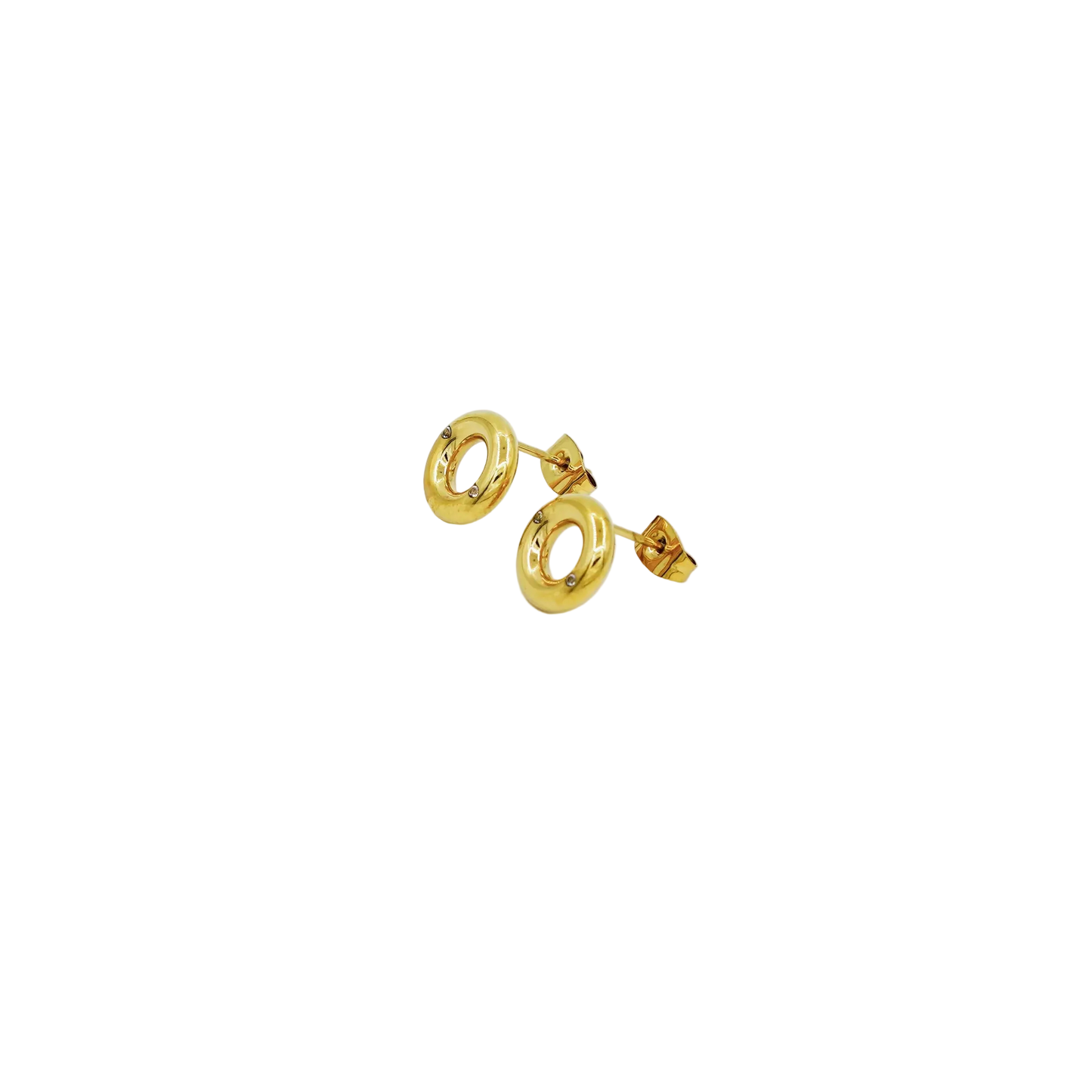 donut earring - gold