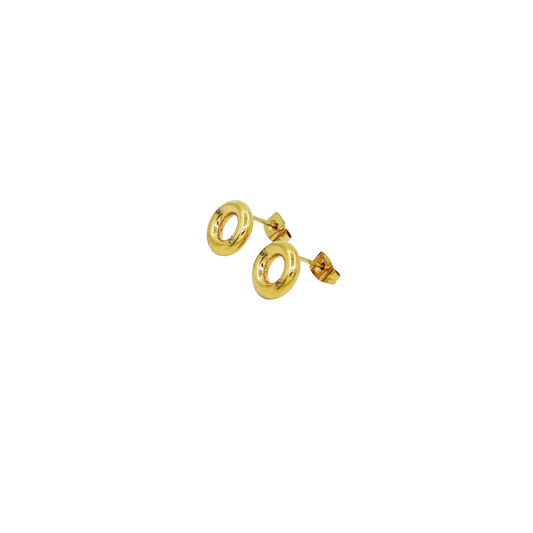 donut earring - gold