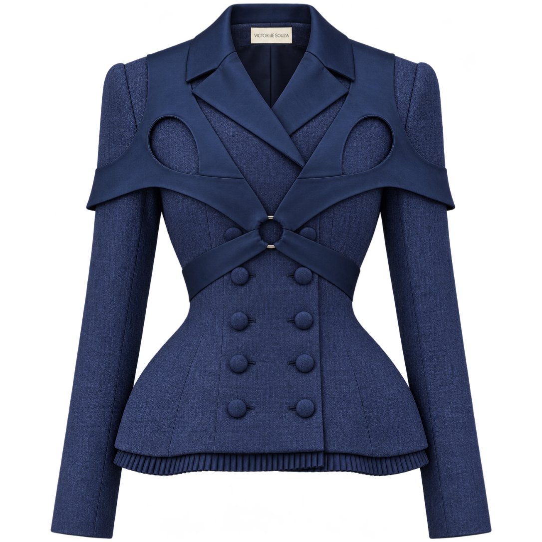 celeste sculpted linen jacket