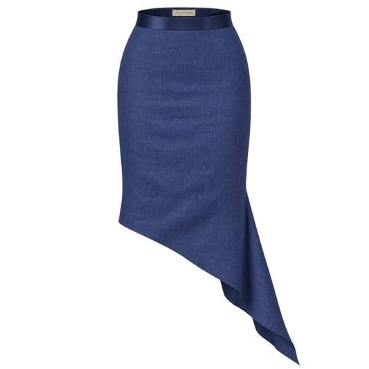 celeste asymmetric linen skirt - emanuel new york