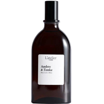 Brown bottle with a white label on a white background