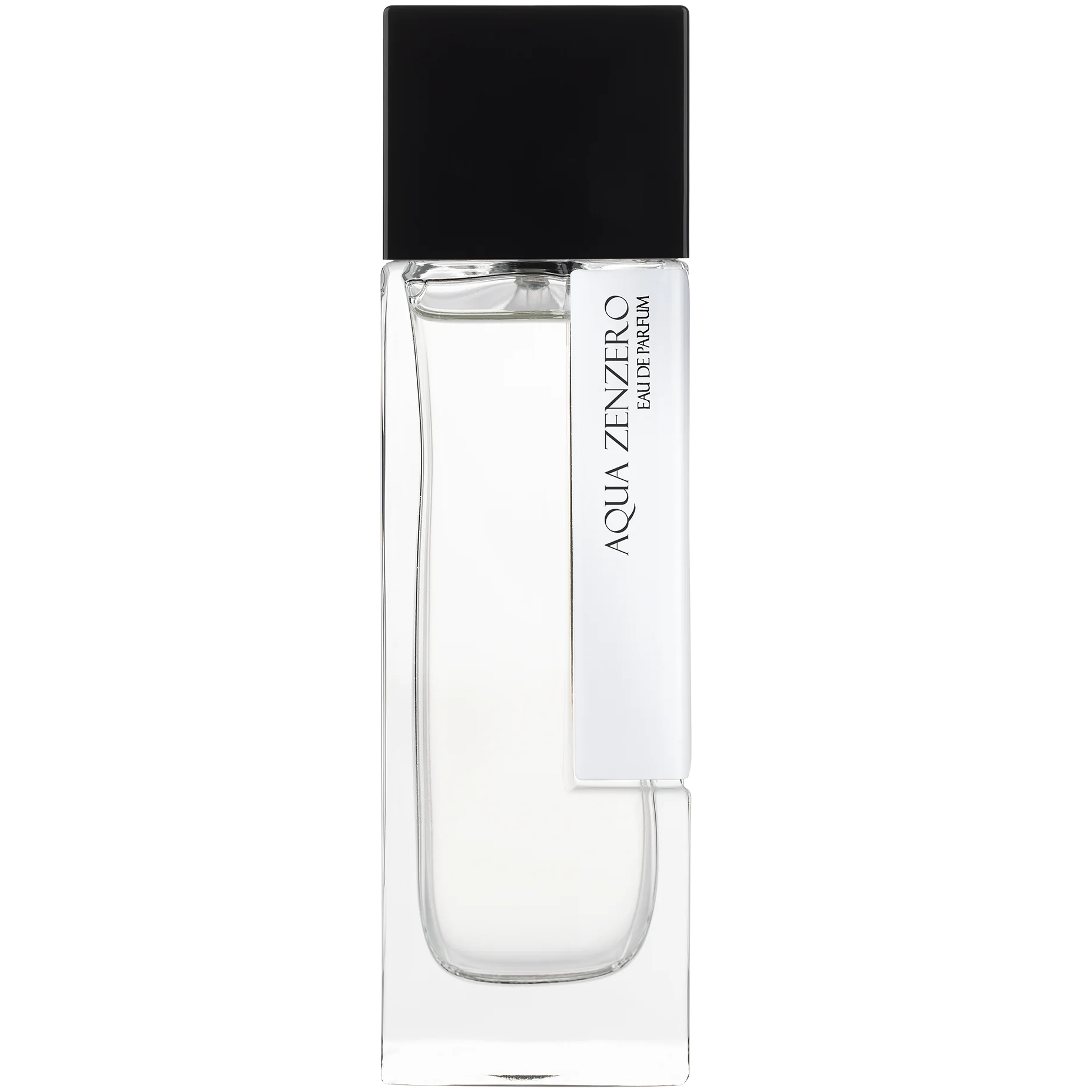 Perfume bottle labeled 'Aqua Zenzero' on a white background