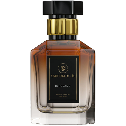 Maison Solis Reposado perfume bottle on a white background