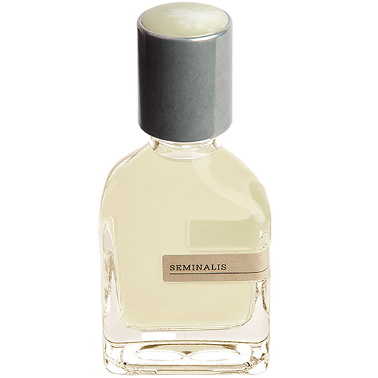 Perfume bottle labeled 'Seminalis' on a white background