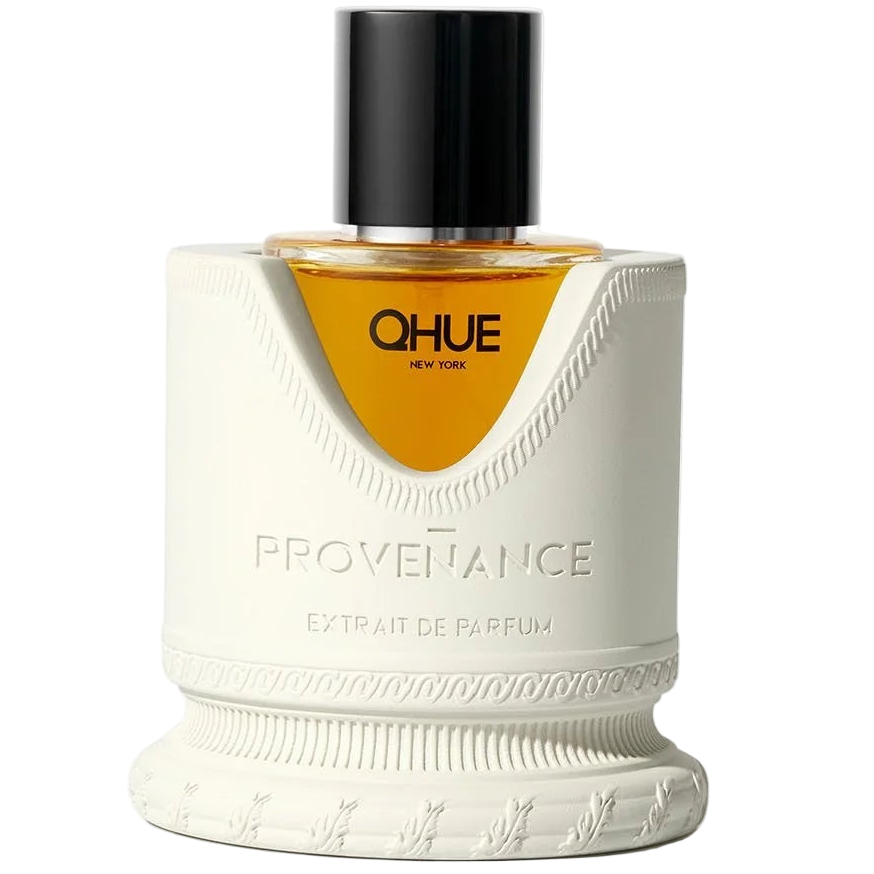 Qhue New York Provenance extract de parfum bottle on a white background
