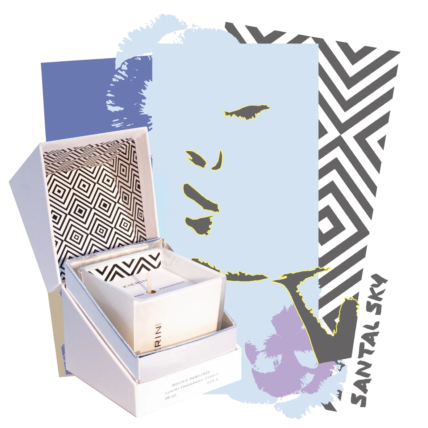 santal sky scented candle