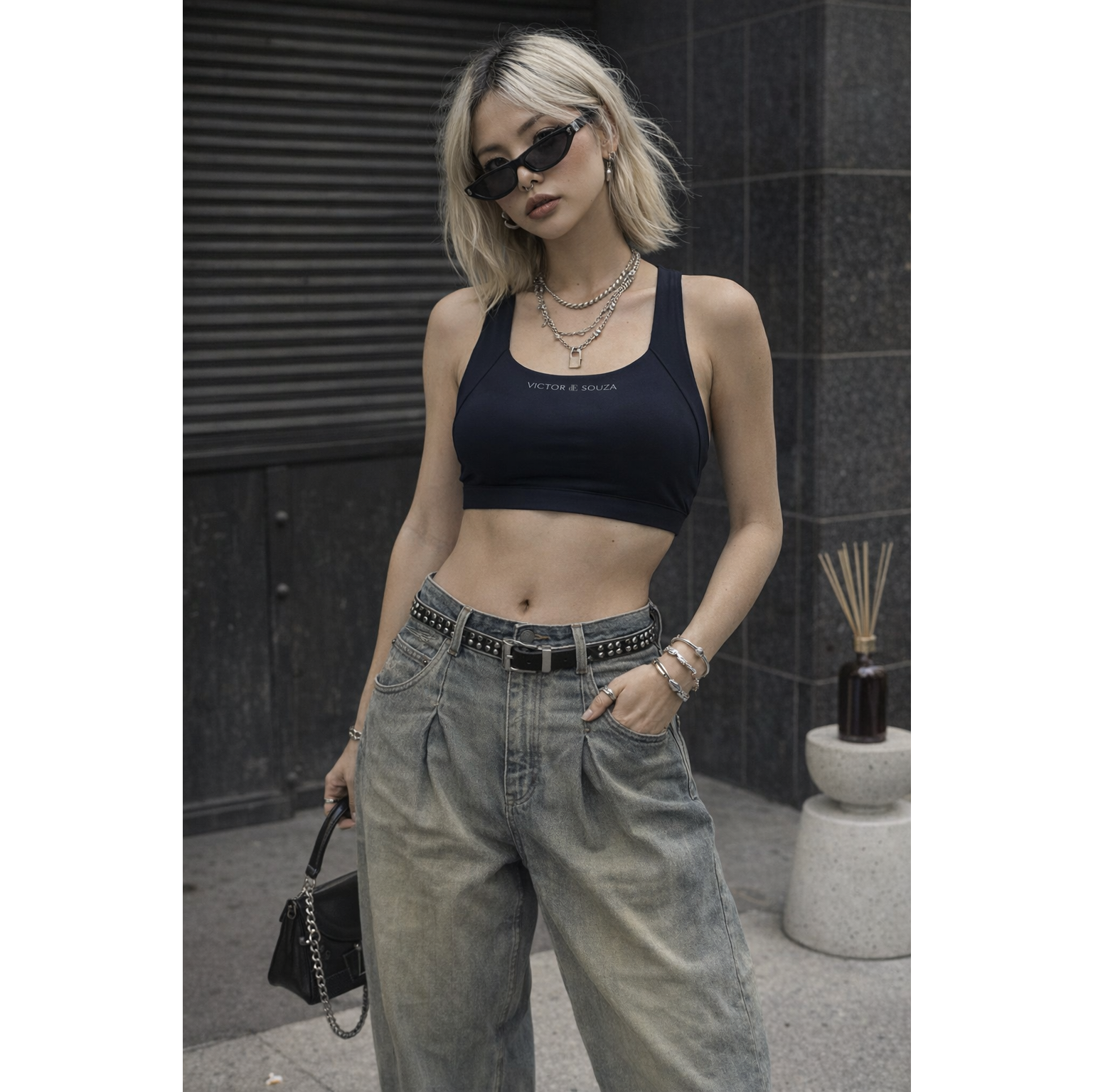 de souza - relax pleat denim - emanuel new york