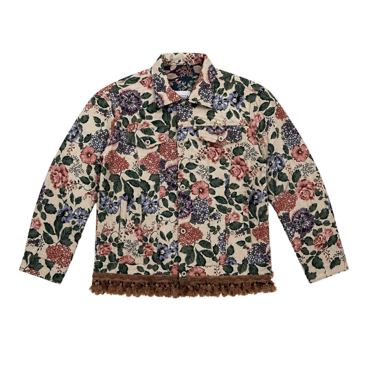 de souza - floral fringe jacket - emanuel new york