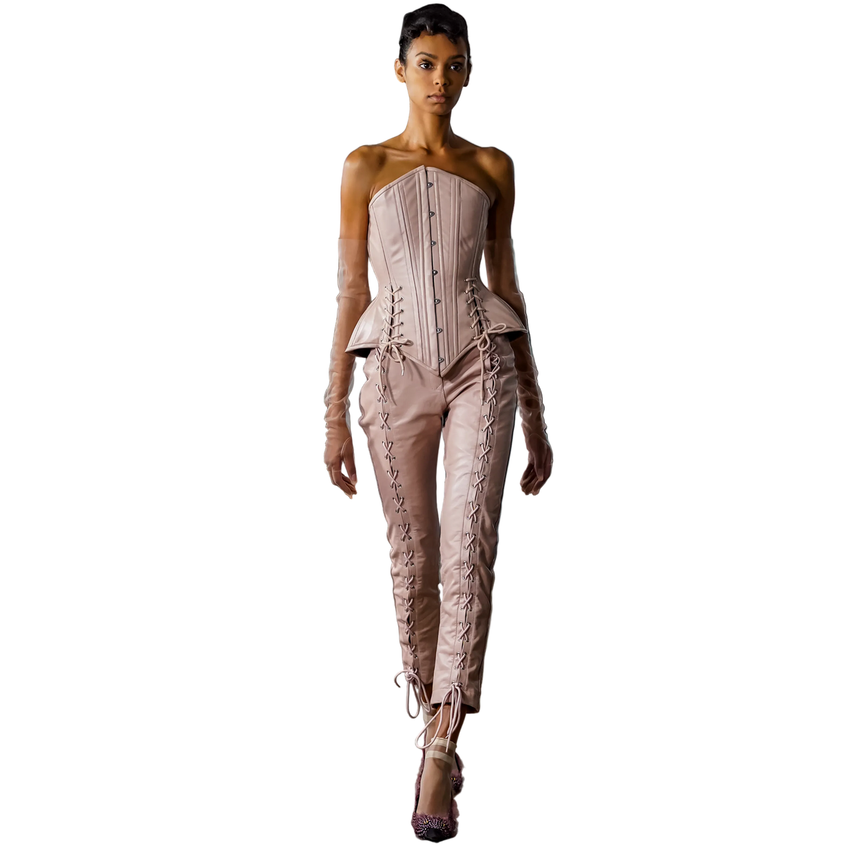 rosamund leather corset
